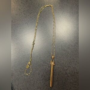 Stella & Dot Gold Bar Pendant Necklace